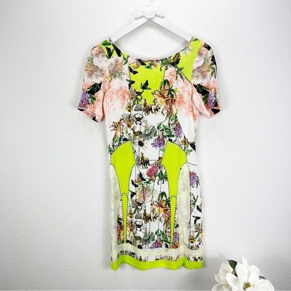 Sonia Fortuna Yellow Pattern Dress Italy Size - Picture 1 of 7